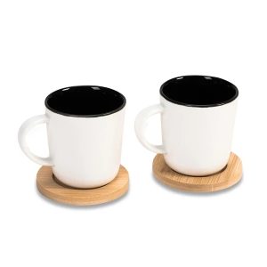 Zestaw 2 ceramicznych kubków Kerala - Biały