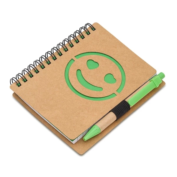 Notes gładki Smile - Zielony