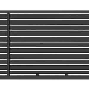 Brama przesuwna WALL 100 - 3,00 m - antracyt , brązowa , czarna , szara , zielona