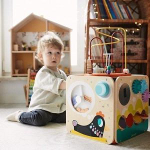 Janod - Wielofunkcyjna kostka edukacyjna z pętlą - DUŻA