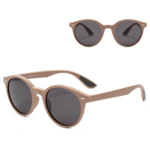 Juniorskie 8-13 lat gumowe okulary przeciwsłoneczne polaryzacyjne POL-JR-59F brązowe