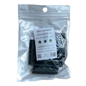 Klipsy montażowe do taśmy 4,75 cm - antracyt - 10 szt.