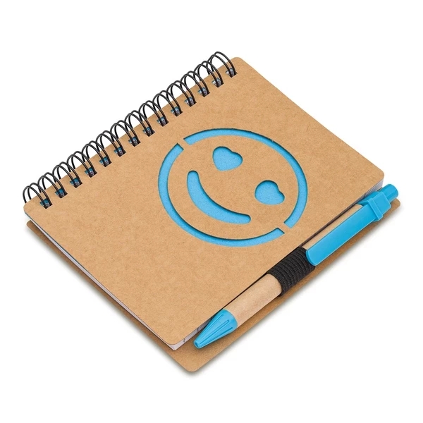 Notes gładki Smile - Niebieski