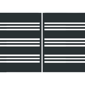 Brama typ WALL MIX 200/40 - 4,00 x 1,25 m