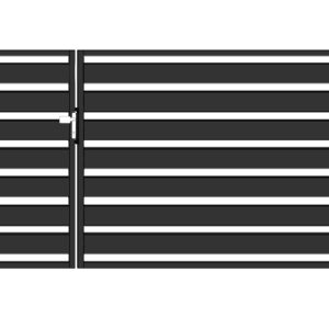 Bramofurtka asymetryczna PRO typ WALL 140 - malowana proszkowo - 1,5 / 2,5 m x 1,5 m