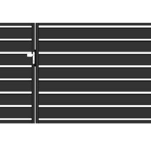 Bramofurtka asymetryczna PRO typ WALL 200 - malowana proszkowo - 1,5 / 2,5 m x 1,5 m