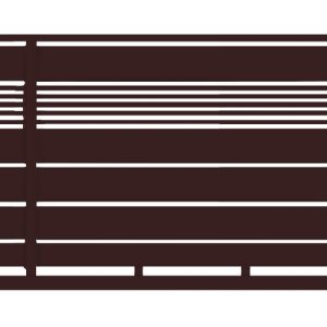 Brama przesuwna typ WALL MIX 200/20 - 4,00 x 1,70 m