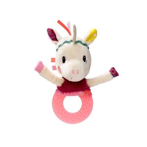 Lilliputiens - Jednorożec Louise - Grzechotka z gryzakiem i szeleszczącą folią