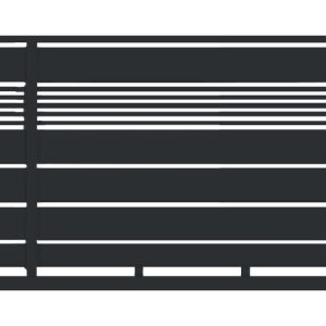 Brama przesuwna typ WALL MIX 200/20 - 4,00 x 1,20 m