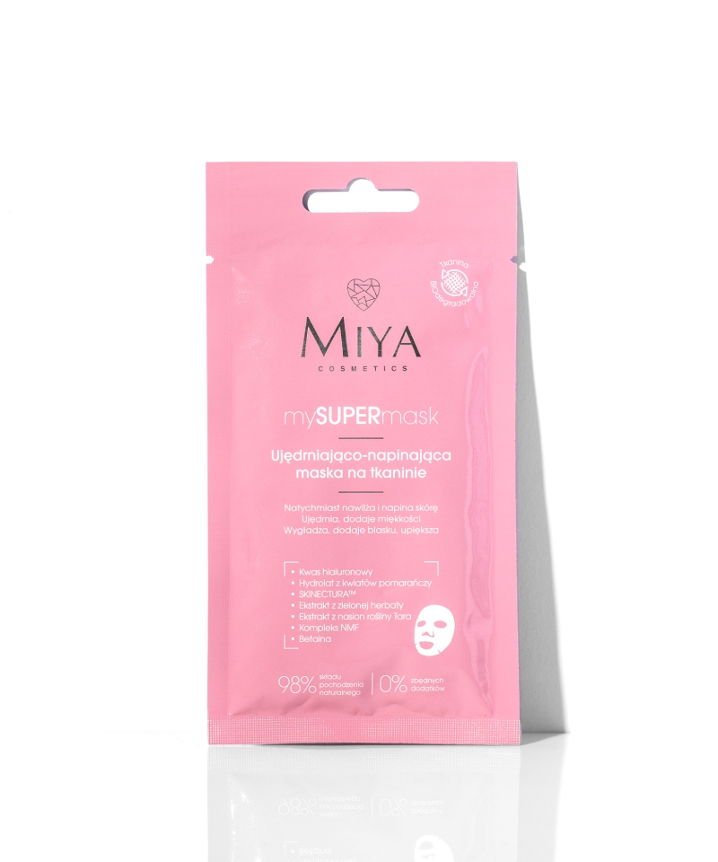 Ujędrniająco-napinająca maska na tkaninie | Miya Cosmetics