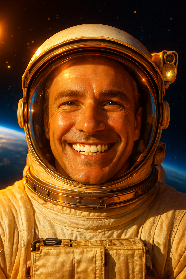 Astronauta w Kosmosie, fot. ChatGPT