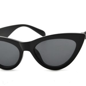 Okulary Kocie Oczy przeciwsłoneczne damskie czarne F-293