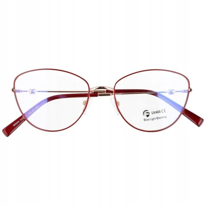 Okulary kocie oczy z filtrem BLUE LIGHT do komputera zerówki 2542-4