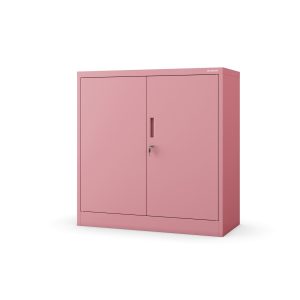 Szafka z półkami BEATA, 900 x 930 x 400 mm, Fresh Style: pudrowy róż