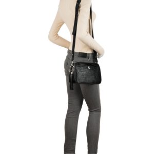 Elegancka listonoszka Canaletto – skóra z wzorem krokodyla TD830s121