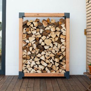 Westmann Stojak na drewno opałowe z drewna modrzewiowego Michel XL Natura 138x40x180cm