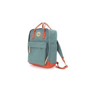 Stylowy, pojemny plecak w turkusowo-czerwonym kolorze - Himawari