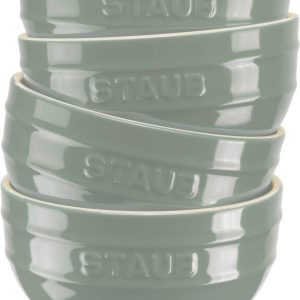 STAUB SERVING Zestaw 4 misek 14 cm, eukaliptusowy