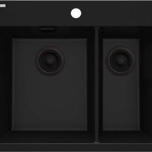 Deante ERIDAN ZQE_N503 Nero Zlewozmywak granitowy 1.5-komorowy