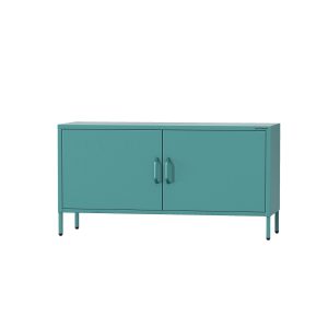 Szafka RTV metalowa na nóżkach morska Modern ROSA, 1150 x 595 x 400 mm