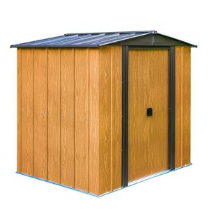 Spacemaker Metalowa szopa na narzędzia Woodlake 65 Brązowy 151 x 194 x 177 cm