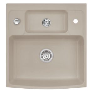 Systemceram Centra 60 Fango, zlewozmywak ceramiczny, korek automatyczny