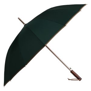 Elegancki, zielony parasol z dużą czaszą - Peterson