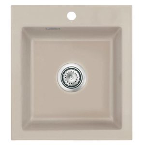 Systemceram Mera 46 Fango, Zlew ceramiczny, korek manualny
