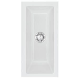 Systemceram Mera 16 U Satin, zlewozmywak ceramiczny, korek manualny