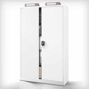 Szafa biurowa metalowa na akta biała JAN II, 1150 x 1850 x 400 mm