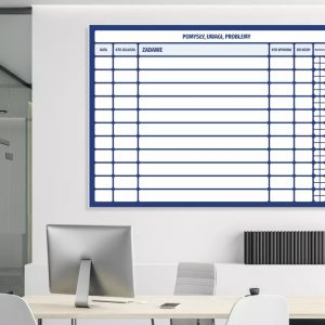 Tablica suchościeralna lean pomysły, uwagi, problemy 108