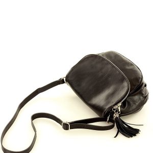 Torba listonoszka damska skórzana - MARCO MAZZINI savage czarny