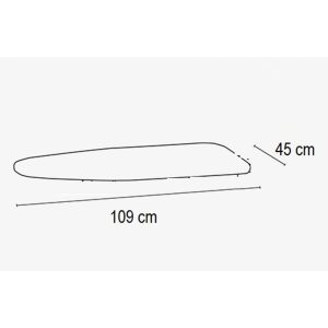 ARREDAMENTI MINYSTIRO Podkładka na deskę do prasowania - 135 x 45 cm, Biały