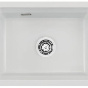 Systemceram Kara 50 U Satin, zlewozmywak ceramiczny, korek manualny