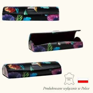 Kolorowe etui na okulary BajuBaj z naturalnej skóry E107s129