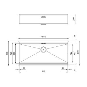 FOSTER 1015850 MILANO 1016x500 komora podwieszana