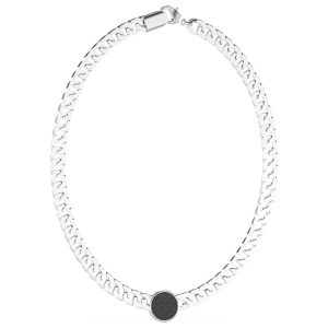 Biżuteria GUESS JUMN03220JWST. Naszyjnik, Kolor szary. Mężczyzna.