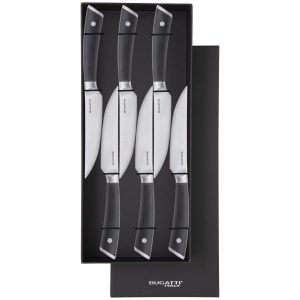 AUBERGE - 6 noży do steków z płaskim ostrzem w opakowaniu prezentowym