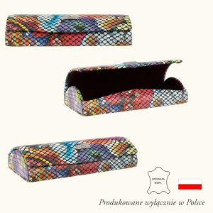 Kolorowe etui na okulary BajuBaj z naturalnej skóry ED107s155