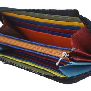 Portfel skórzany z zabezpieczeniem RFID - Czarny