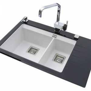 Aquasanita DELICIAPLUS GQD150B-710AW Czarne szkło/Alba
