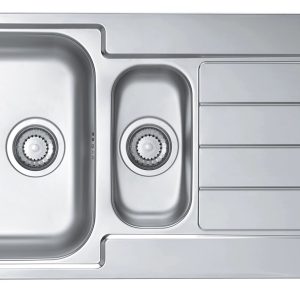 Alveus LINE 10 SAT Standard 98x50 1 1/2K zlew wpuszczany z odpływem zatyczkowym fi114 z syfonem