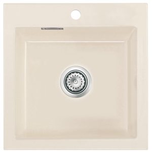 Systemceram Mera 51 Zlew ceramiczny Magnolia, korek manualny