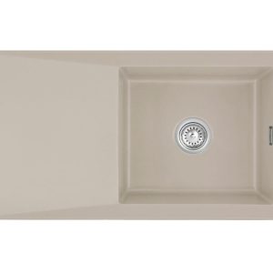 Systemceram Siro 100 Fango, zlewozmywak ceramiczny, korek manualny