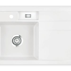 Systemceram BELA 78 Polar, zlewozmywak ceramiczny, korek manualny