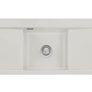 Systemceram Mera Middle Alu,zlew ceramiczny, korek manualny