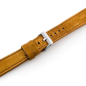Pasek skórzany do zegarka W48 - PREMIUM - camel - 24mm