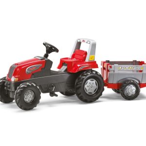 Rolly Toys 800261 Traktor Rolly Junior RT z przyczepą Czerwony