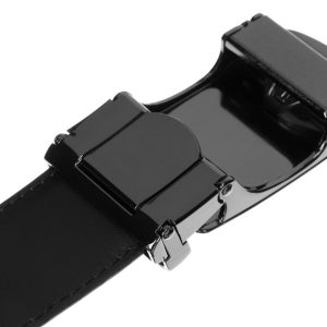 Męski pasek biznesowy z elegancką klamrą automatyczną - Peterson