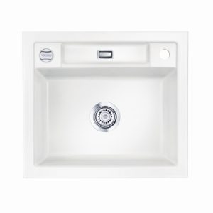 Systemceram Bela 57 Polar, zlewozmywak ceramiczny, korek manualny